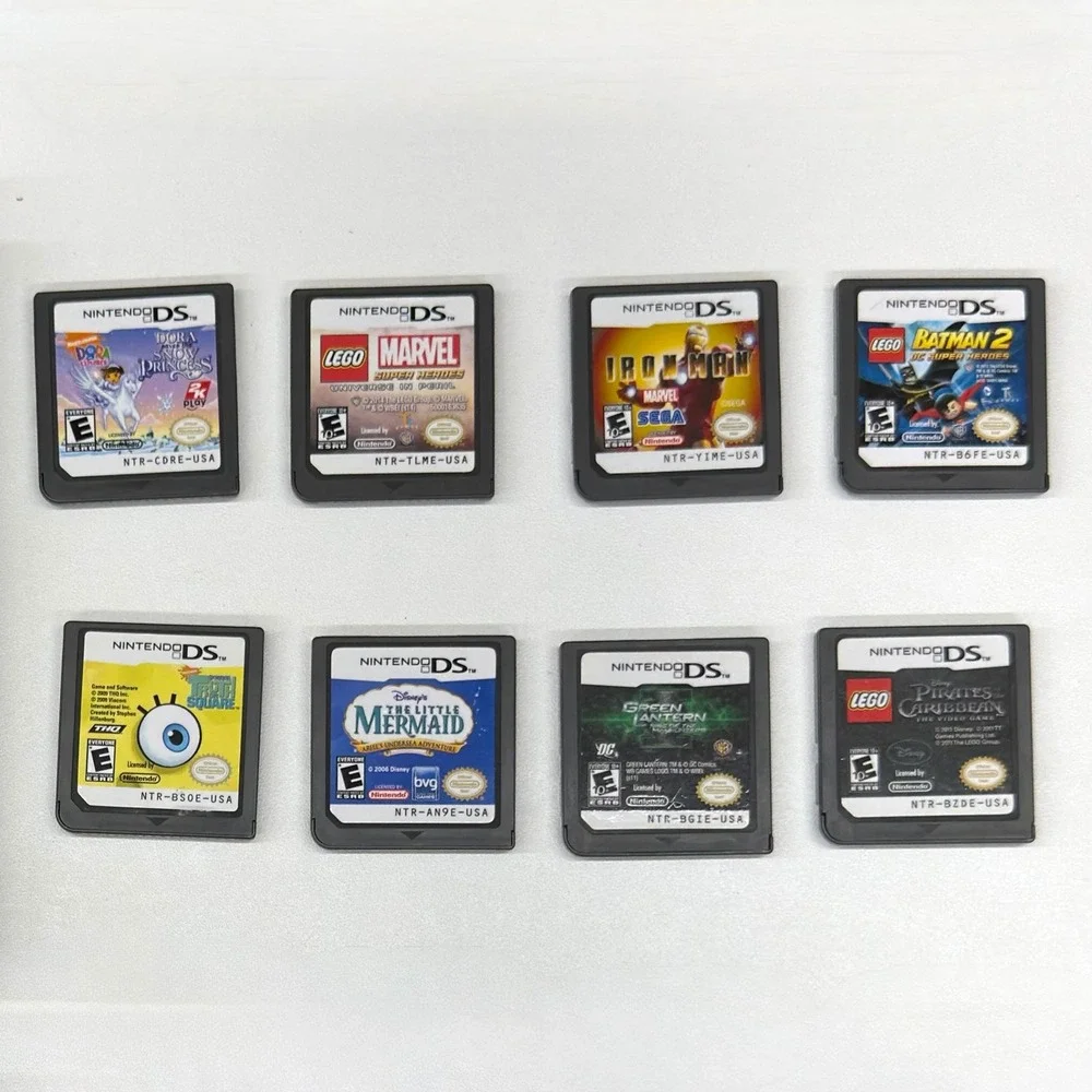 Nintendo DS Game Lot LEGO Star Wars Batman Marvel Barbie Disney 20 Game Bundle